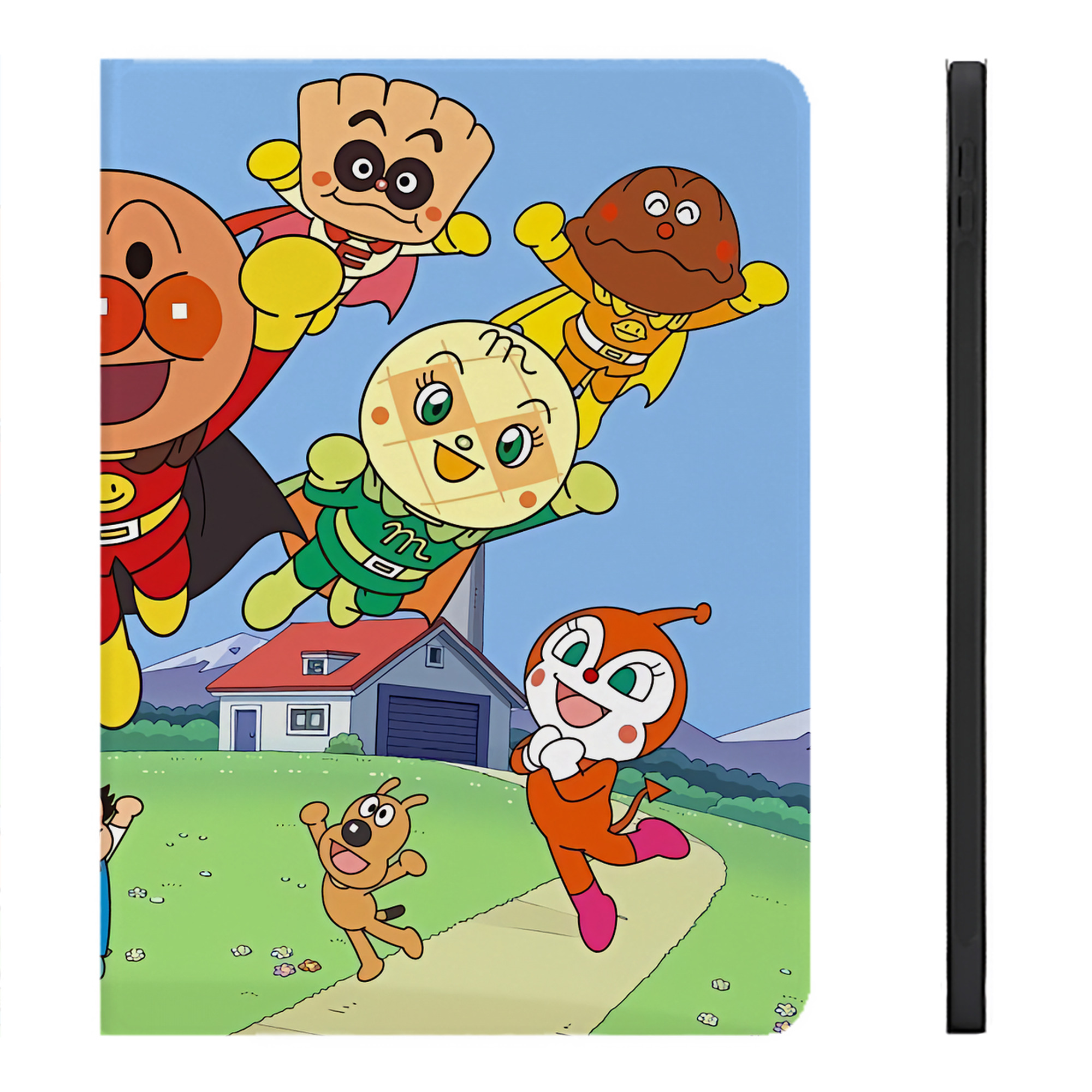 （画像用） アンパンマン Anpanman IPadケース ペンホルダー付き ブックスタイルデザイン